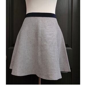 Anthropologie English Factory Woman Stripped Knit A-Line Mini Skirt, Siz…